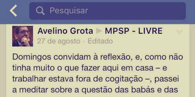 José Avelino Grota, promotor, são paulo, racismo, ironia, babas, roupa branca