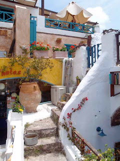 Stairs Oia Santorini Greece