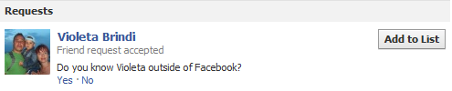 Facebook confirm friend connection in real life