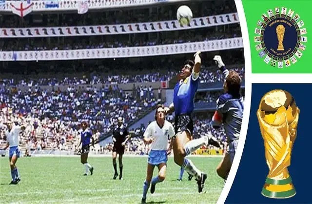 هدف مارادونا الشهير باليد في كاس العالم 1986