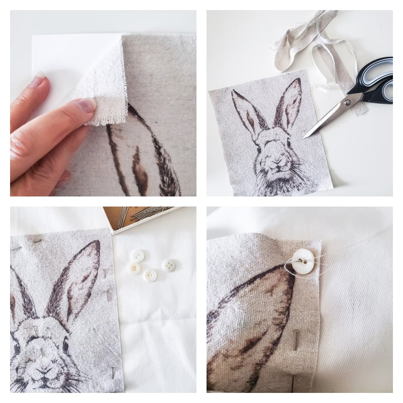 DIY Easter Bunny No Sew Pillow Using Iron On Fabric Sheets
