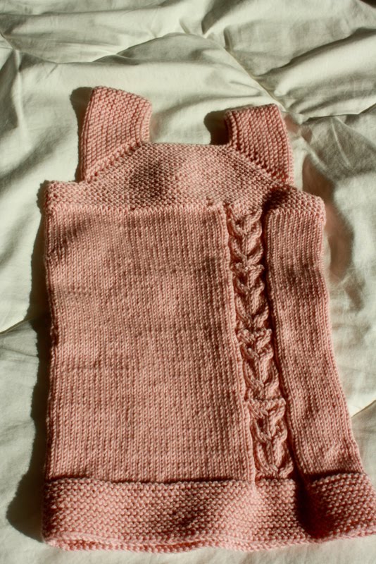 Oh look a sweater I meant to finish making up for a baby boy LAST fall