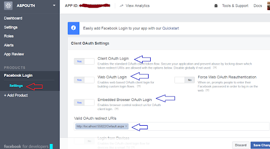 Facebook App Login Product