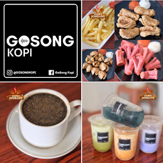 Menu Manakan Minuman Warkop Gosong Kopi Jombang