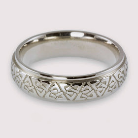 white gold celtic wedding rings