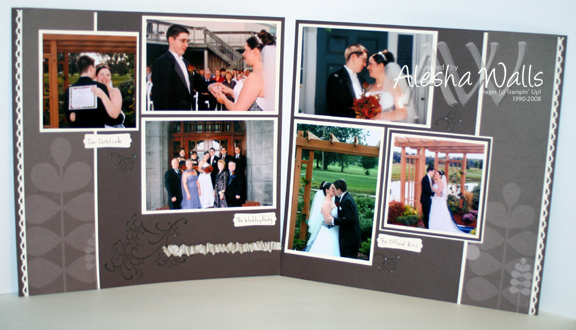 Traditional Scrapbooking layout using Wedding Sweet and the playdate 