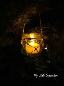 Lanternine in stile Coastal con rete da pesca handmade - con manico notte - MLI