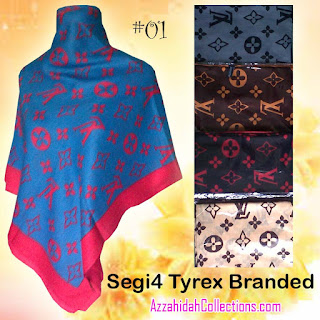 Jilbab Segi Empat Tyrex Branded - www.azzahidahcollections.com