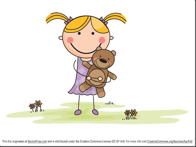 Preview_-_Cartoon_Girl_with_Stuffed_Animal_in_Field