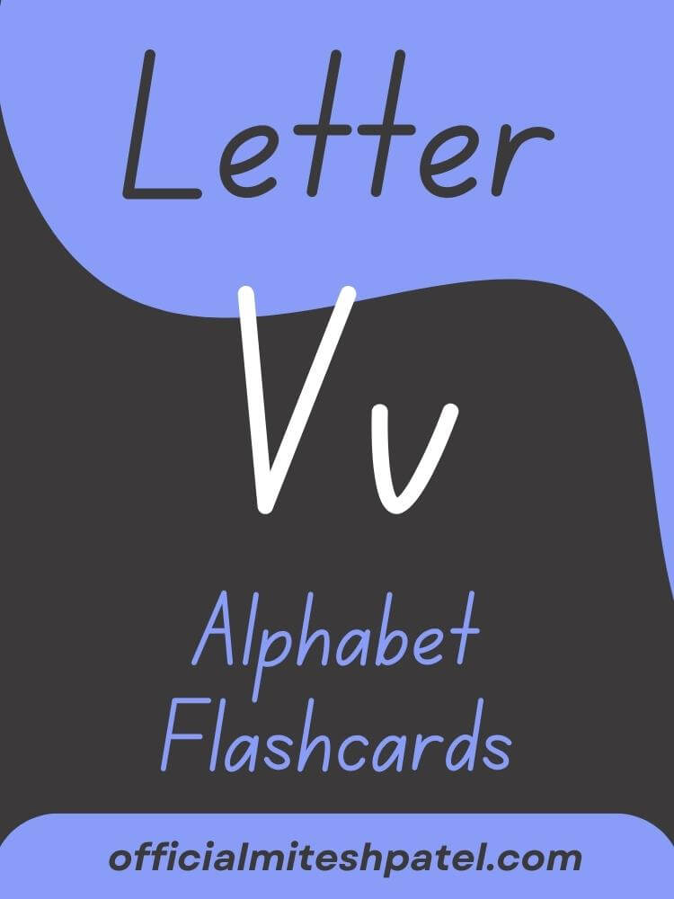 Free Printable Letter V Alphabet Flash Cards