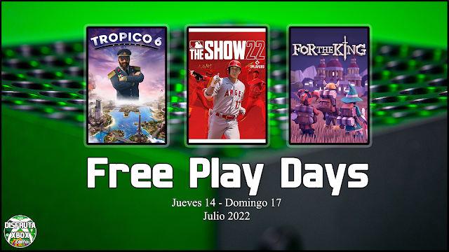 Días de juego gratis (del 14 al 17 julio 2022) #freeplaydays