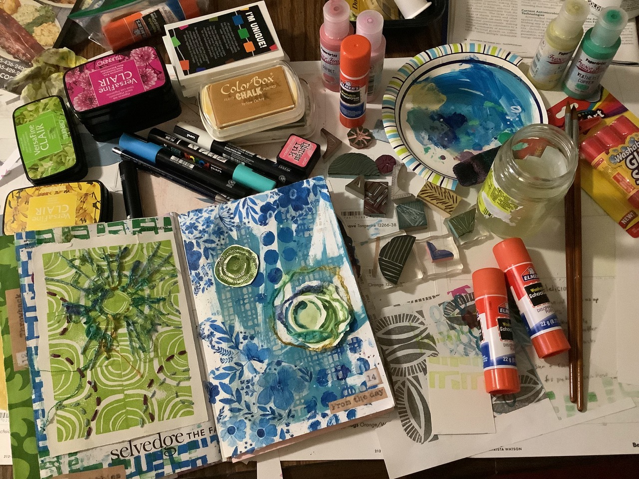 Fiber Antics by Veronica: Art journaling the month with Junk