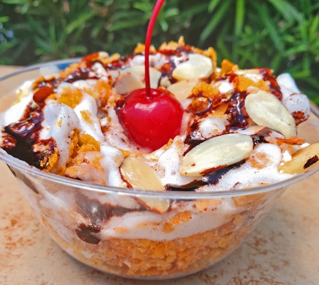 fried ice cream in a see through cup