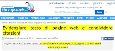 evidenziatore web