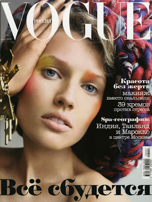 Toni Garrn Russian Vogue January 2009 cover Ph Tom Munro
