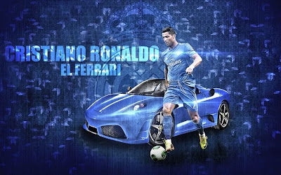 Cristiano Ronaldo New 2014 Wallpaper HD El Ferrari Blue Real Madrid Kit 2014