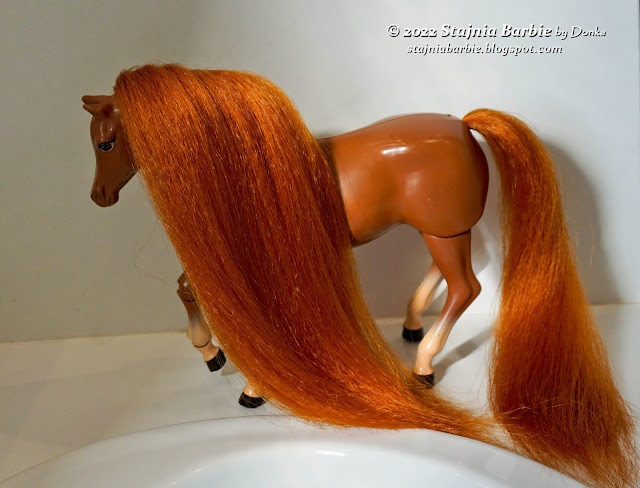 Koń Barbie po wymianie włosów