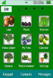 General Healthy, Vegetables, Fruits Samsung Corby 2 Theme Menu