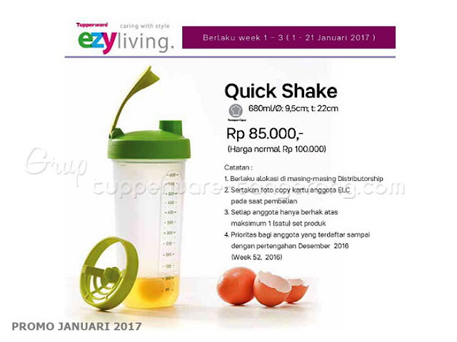 Quick Shake Promo Tupperware Januari 2017