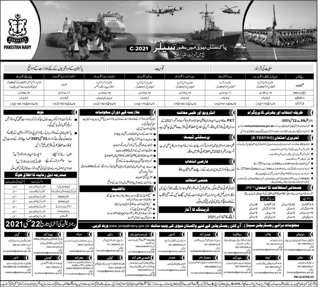 Latest govt jobs in Pakistan | Latest Pakistan Navy Jobs 2021