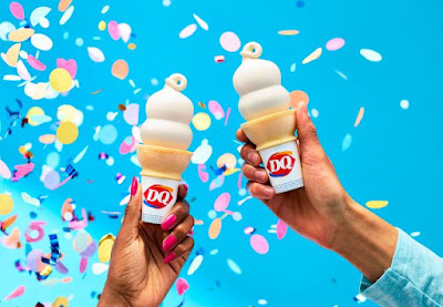 Dairy Queen vanilla soft serve cones.