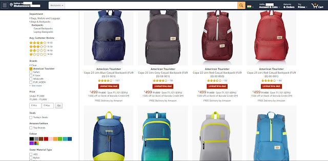 American Tourister Bags & Backpacks 70% Discount on Amazon