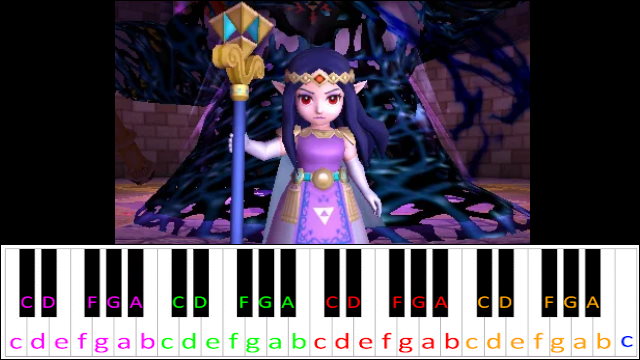 Hilda's Theme (The Legend of Zelda: A Link Between Worlds) Piano / Keyboard Easy Letter Notes for Beginners