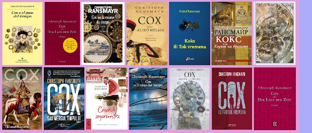 Portadas de la novela histórica Cox o el paso del tiempo, de Christoph Ransmayr