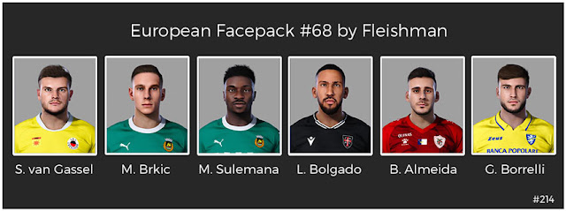 European Facepack #68 For eFootball PES 2021