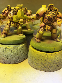 Imperial Fists Assault Terminators WIP