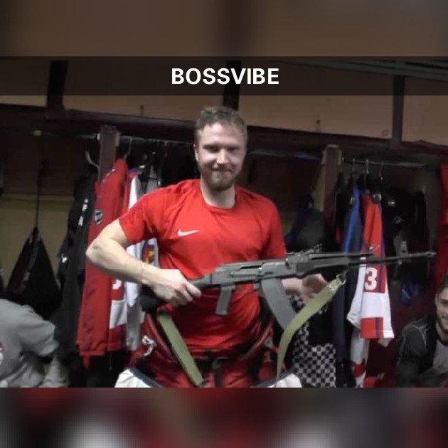 [PHOTOS] Russian goalkeeper given an AK-47 rifle as man of the match prize