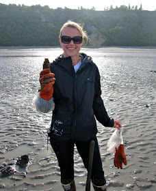 clamming at clam gulch, alaska