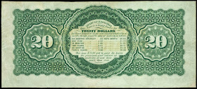 United States paper money 1864 Twenty Dollar Compound Interest Treasury Note