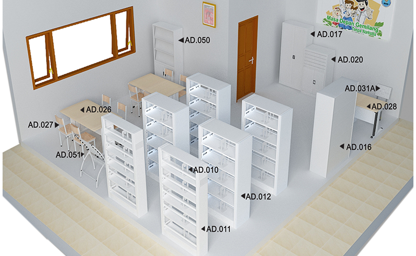 Ukuran Standar Rak Buku Perpustakaan