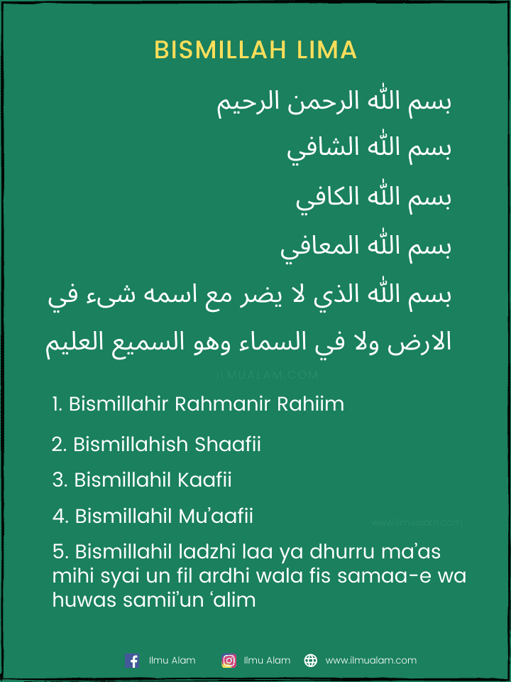 bismillah 5 rumi dan terjemahan