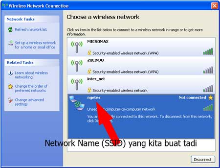 cara menghubungkan laptop dengan Wifi