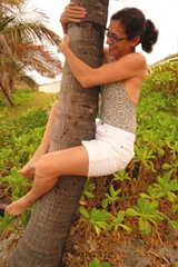 Jill Fine climbing a Coconut tree - Sheva Apelbaum