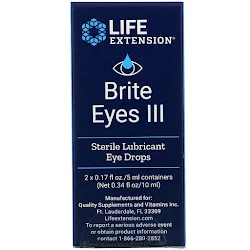 Life Extension, Brite Eyes III, 2 Vials, 0.17 fl oz. (5 ml) Each