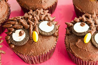 Cupcakes con Buhos y Lechuzas