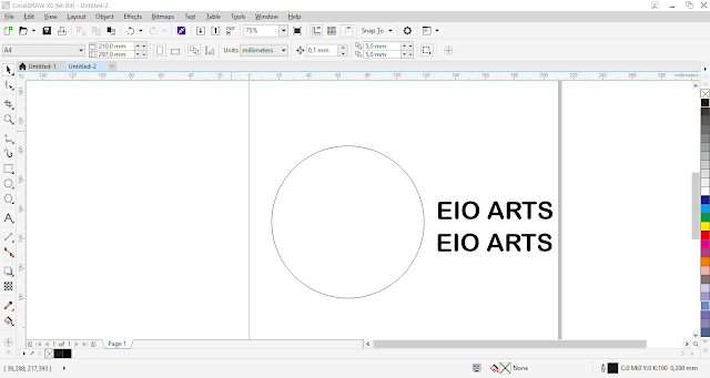 Cara Membuat Teks Melingkar di Corel Draw