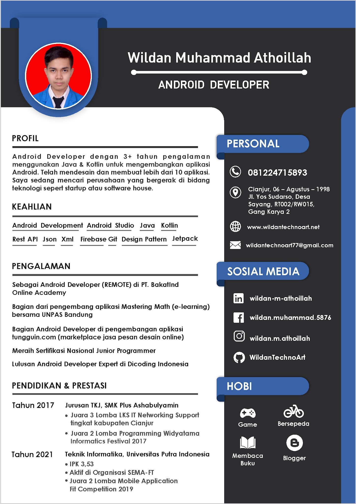 CV atau Curriculum Vitae