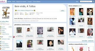 Perfil no Orkut