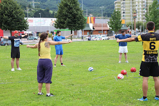 Entrenamiento en Barakaldo del equipo de Bizkaia de quidditch