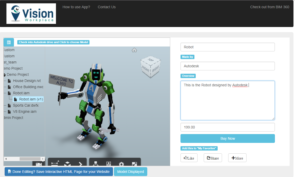 Revit Add Ons Free Interactive Website Design  Embed 3D 