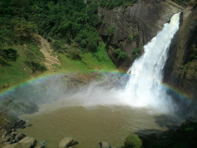 Dunhinda Water Fall with Rainbow 