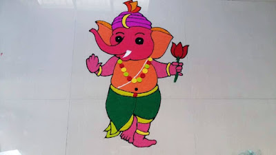 Ganesh Rangoli Designs