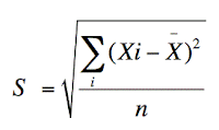 Resultado de imagen de desviacion tipica formula