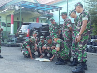 TNI Kodim Brebes Latihan Ilmu Medan dan Peta Kompas   
