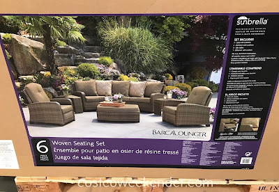 Costco 1500075 - Enjoy the traditional design of wicker with the strength of the aluminum frame with the Barcalounger Woven Theater Seating Set