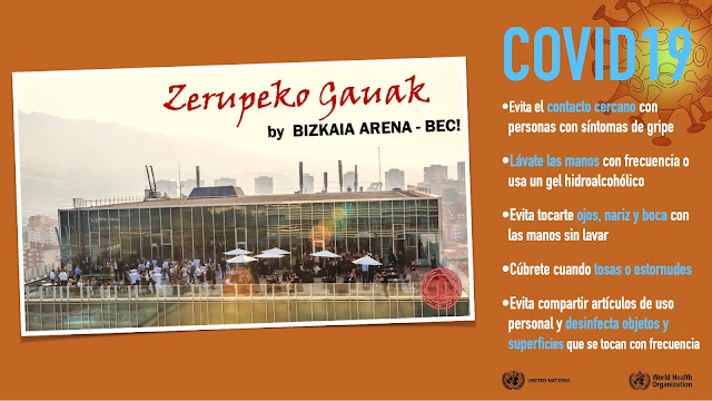 Cartel del programa de cenas y concierto en la feria de muestras BEC! de Barakaldo